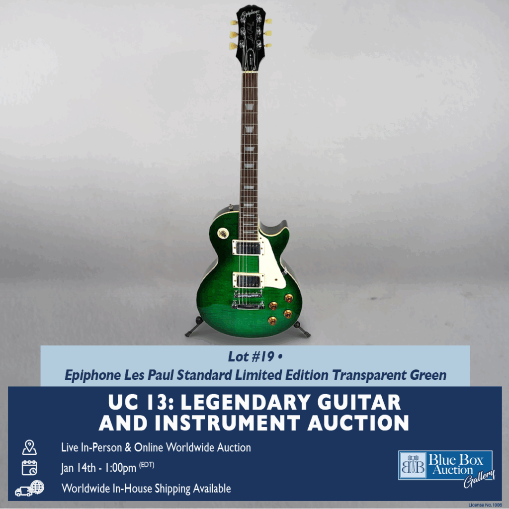 Lot 19: Epiphone Les Paul Standard limited edition in transparent green