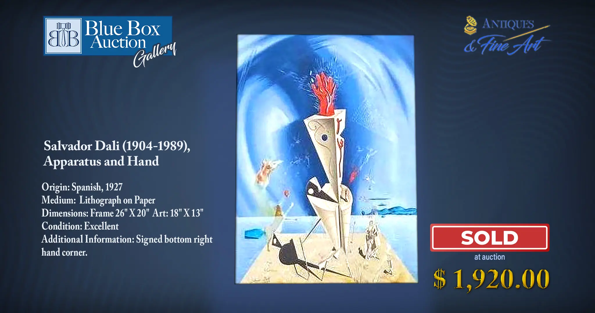 Salvador Dali <br>Apparatus and Hand