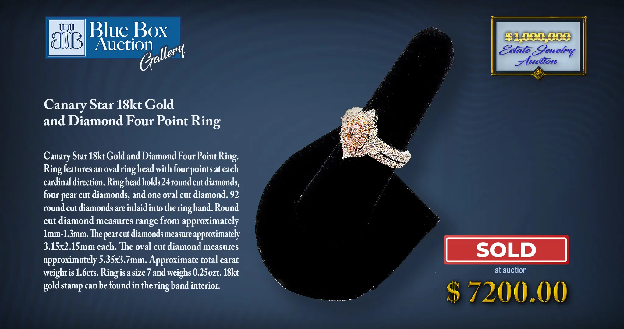 Canary Star Gold & Diamond Ring