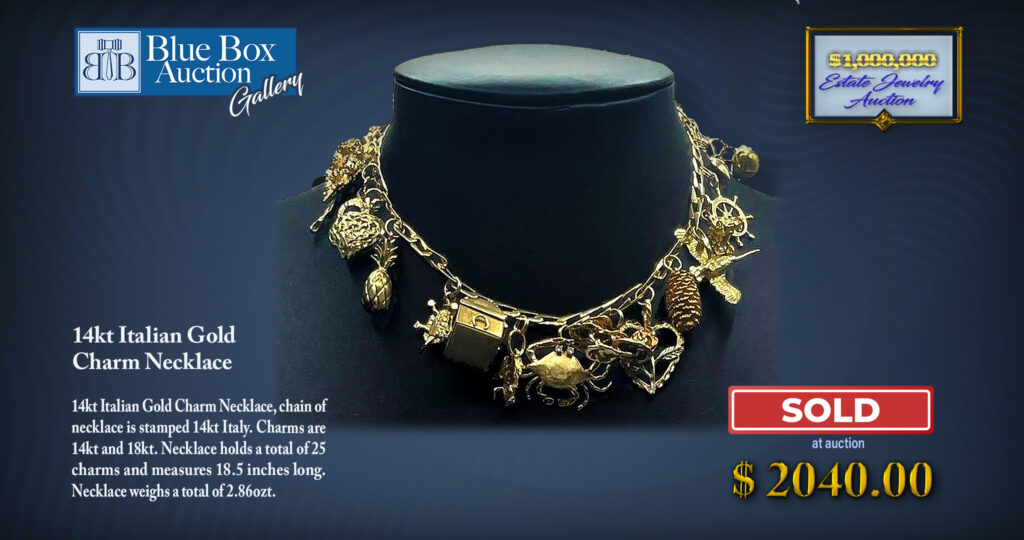 Italian gold charm necklace