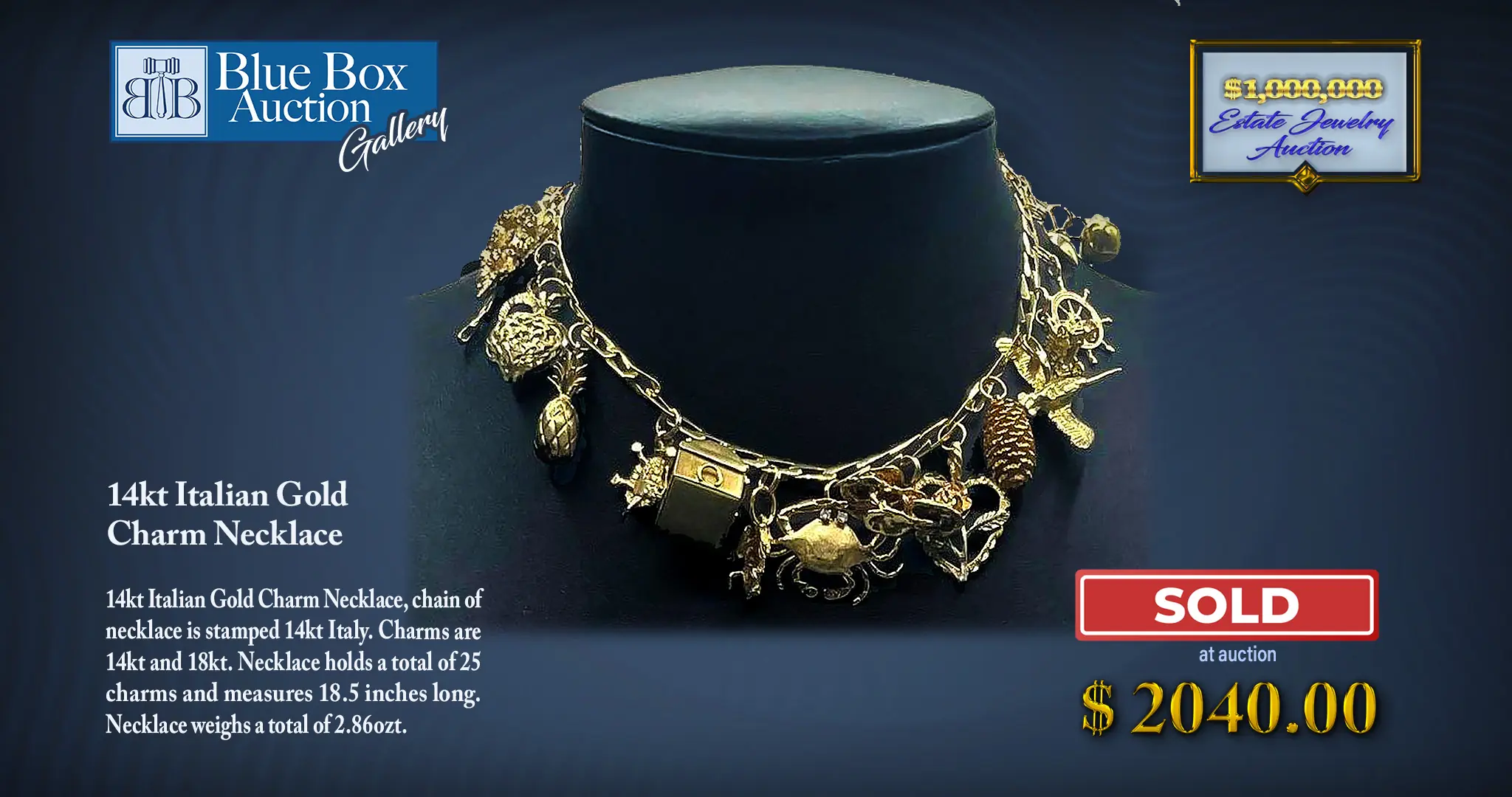 Italian Gold Charm Necklace
