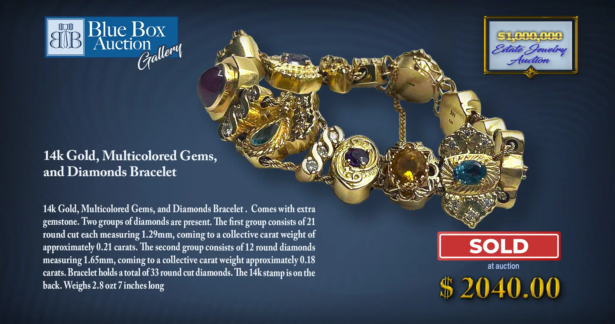 Gold and Gem Bracelet