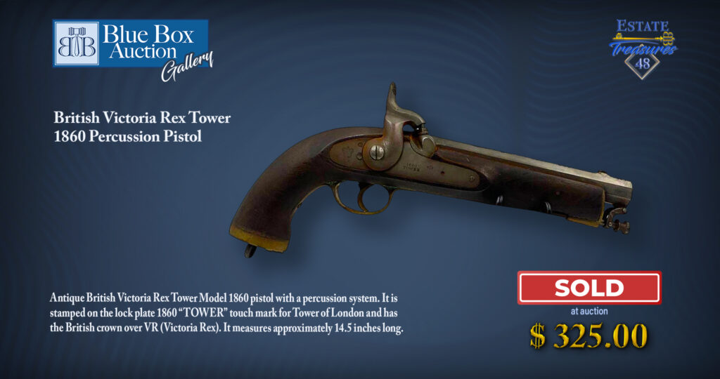 1860 British Victoria Rex Tower percussion pistol