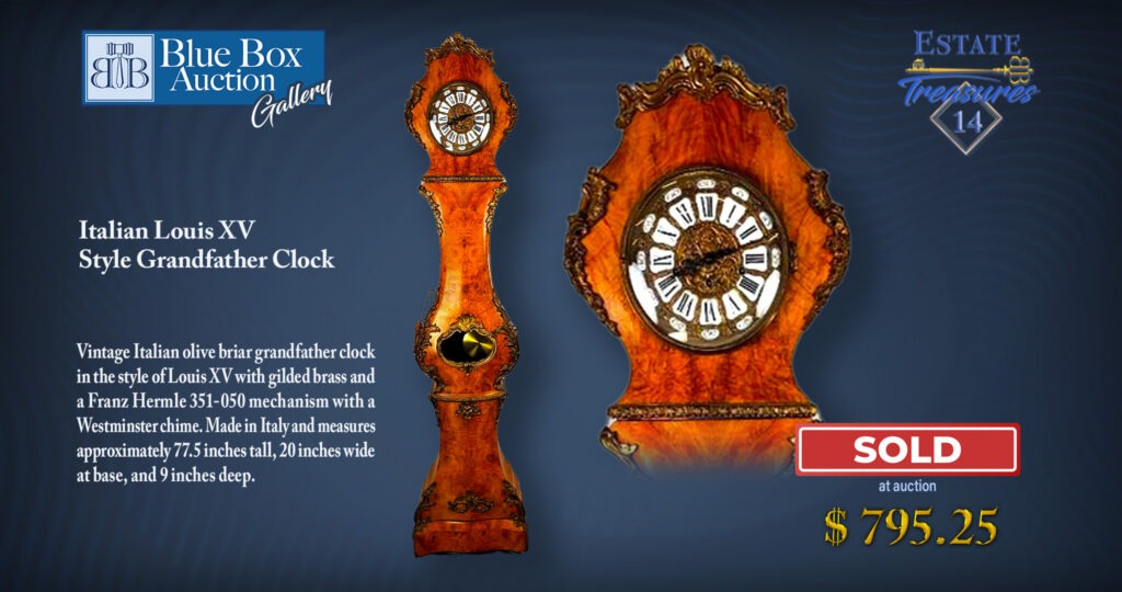 Italian Louis XV style grandfather clock