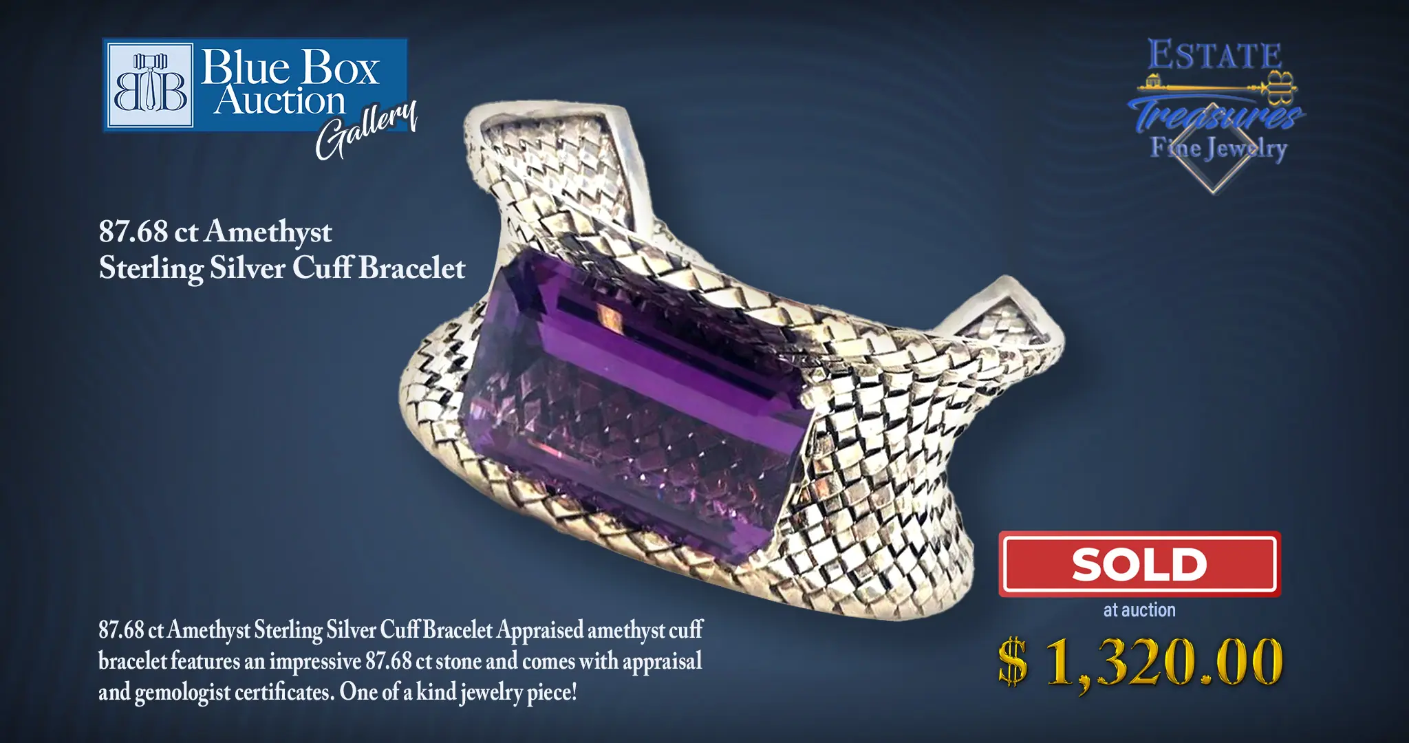 Amethyst & Sterling Silver Bracelet